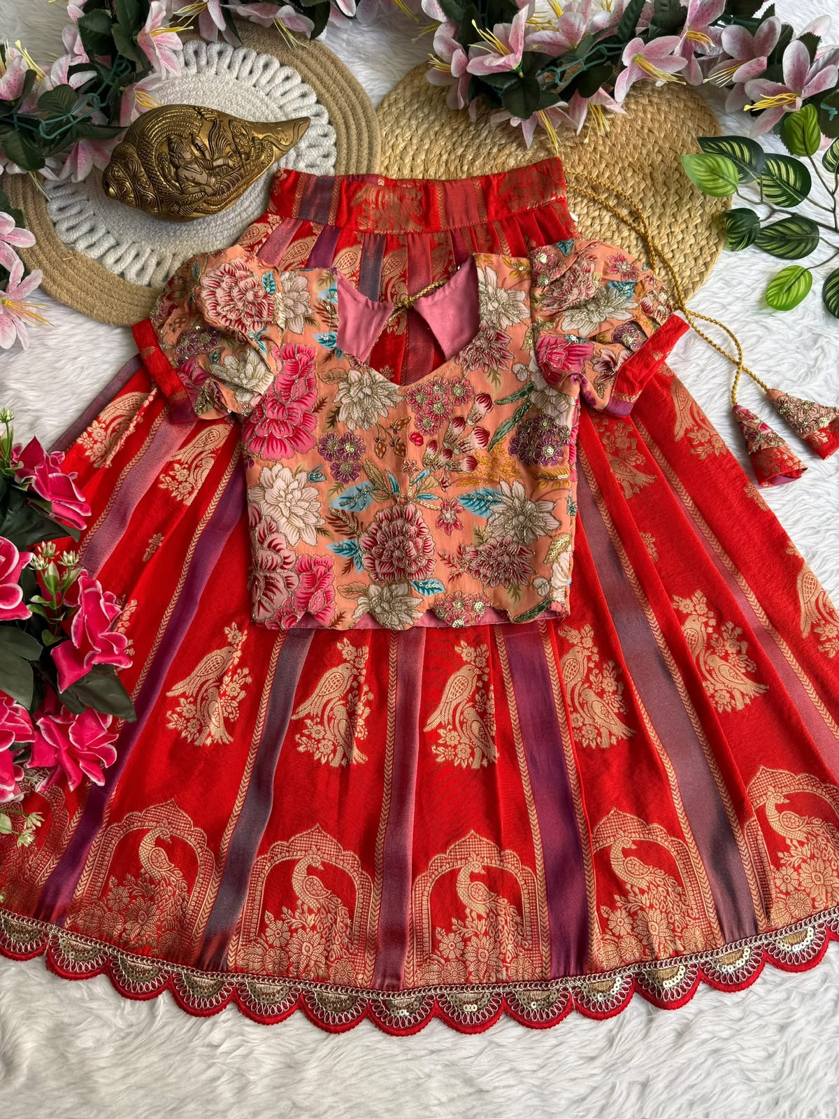 Kids cute georgette traditional sets