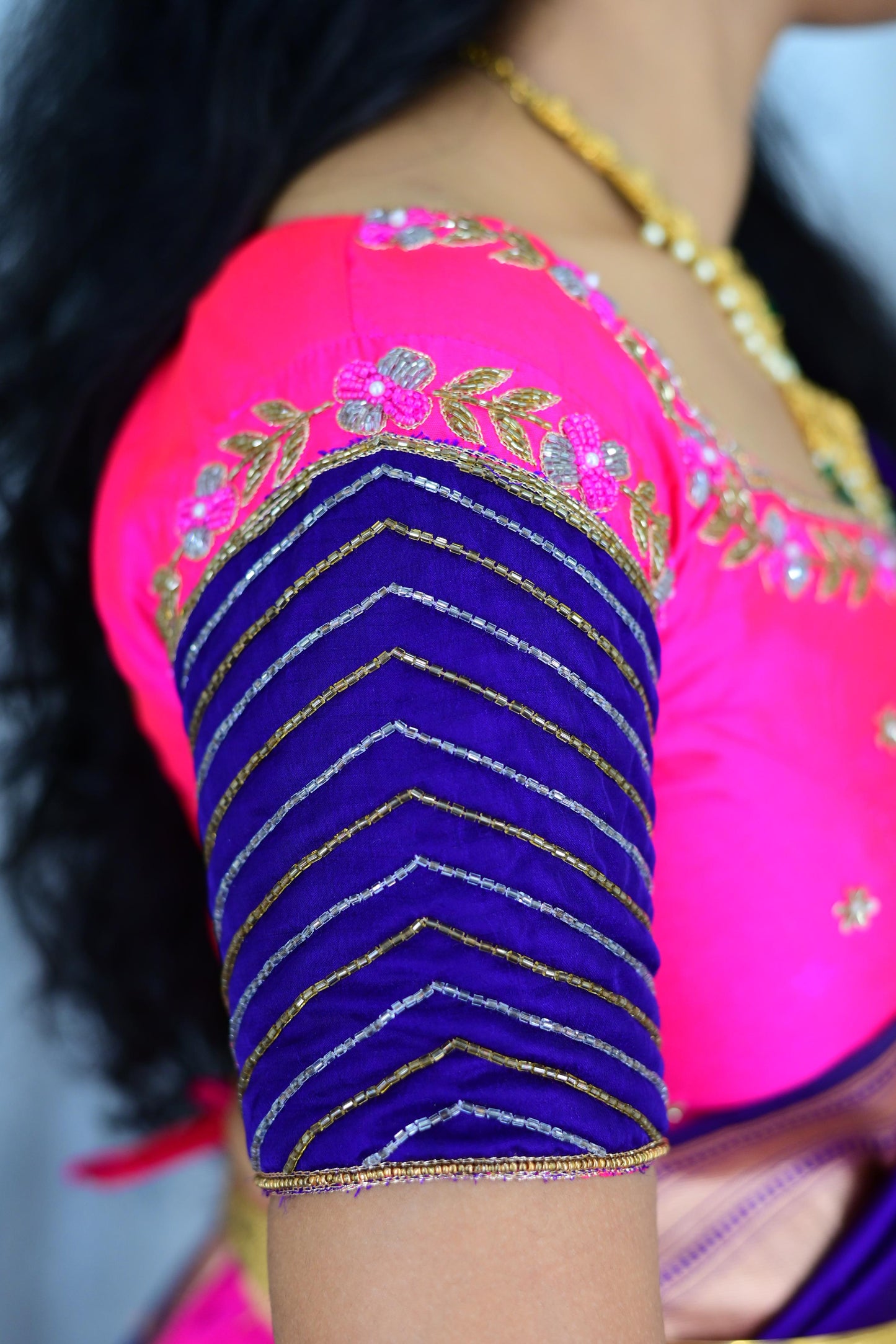 Pongal Special Paithani Lehenga with stitched Blouse -Maggam