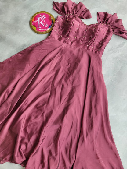 Soft rangoli silk gowns