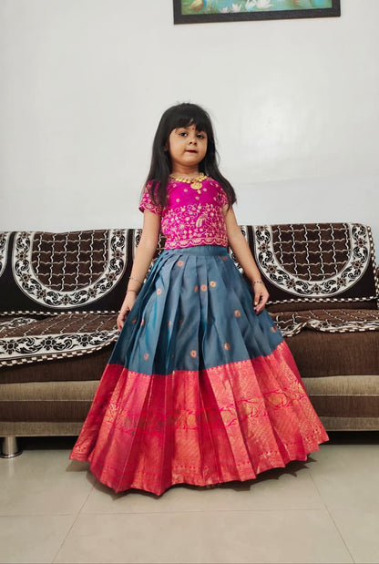 Kids Ugadi special cute weaving work sets