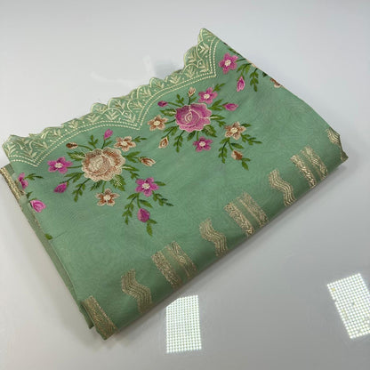 Premium embroidery work classic saree