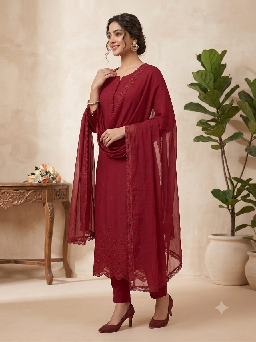 New Designers pastel colour Kurti Pant Dupatta Set