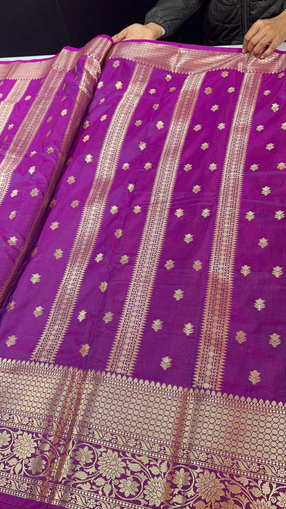 Semi Banarasi’s Katan silk weaving temple sarees