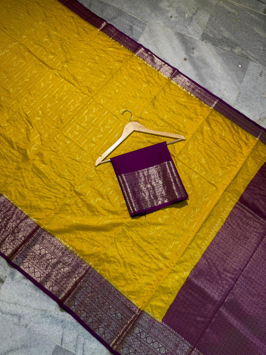 Budget Banarasi Handlooms’s semi chinya silk  sarees