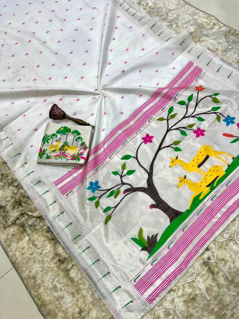 Budget paithani rich zari classic sarees