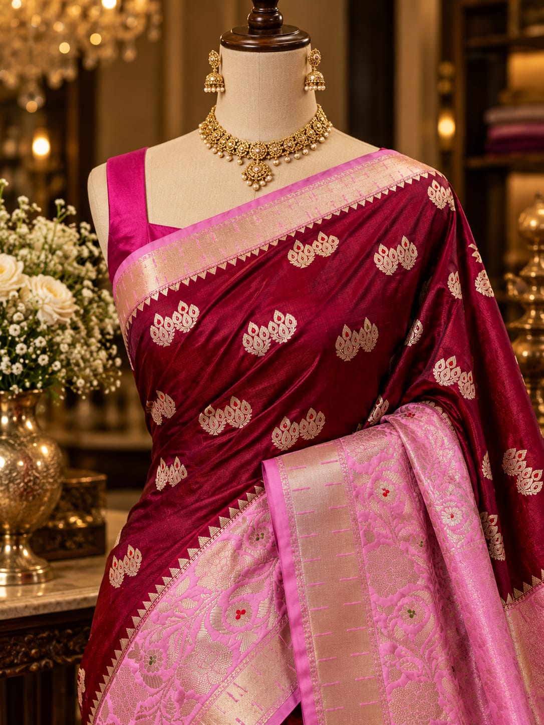 Juhmki series Banarasi katan soft silk sarees