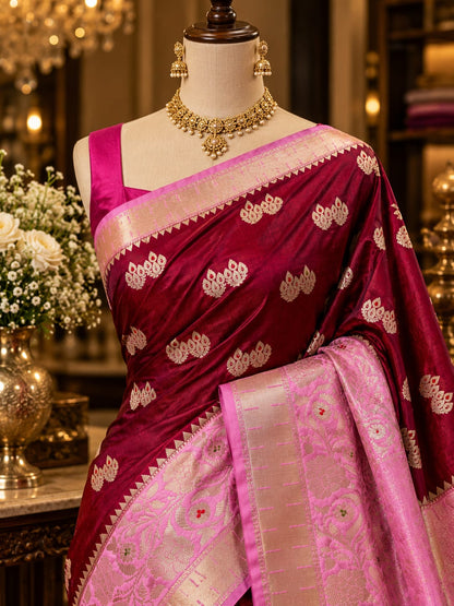 Juhmki series Banarasi katan soft silk sarees