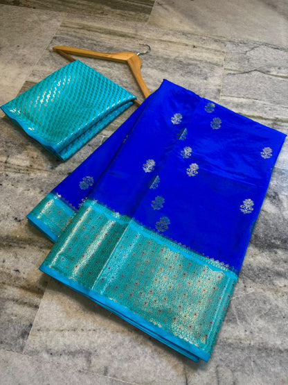 Banarasi katan zari soft fab budget sarees