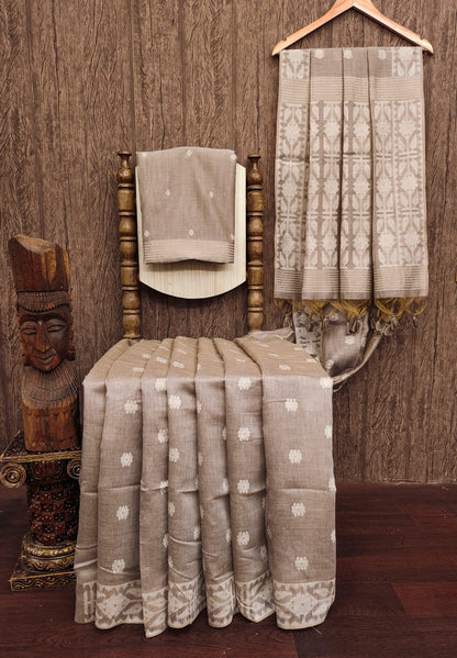 Classic Muga Cotton Jamdani Trendy Saree