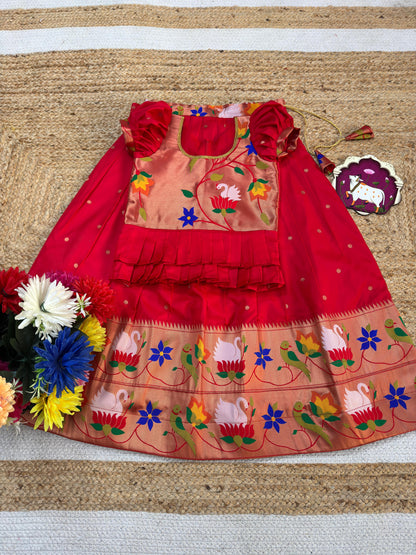 Kids cute paithani temple wear sets