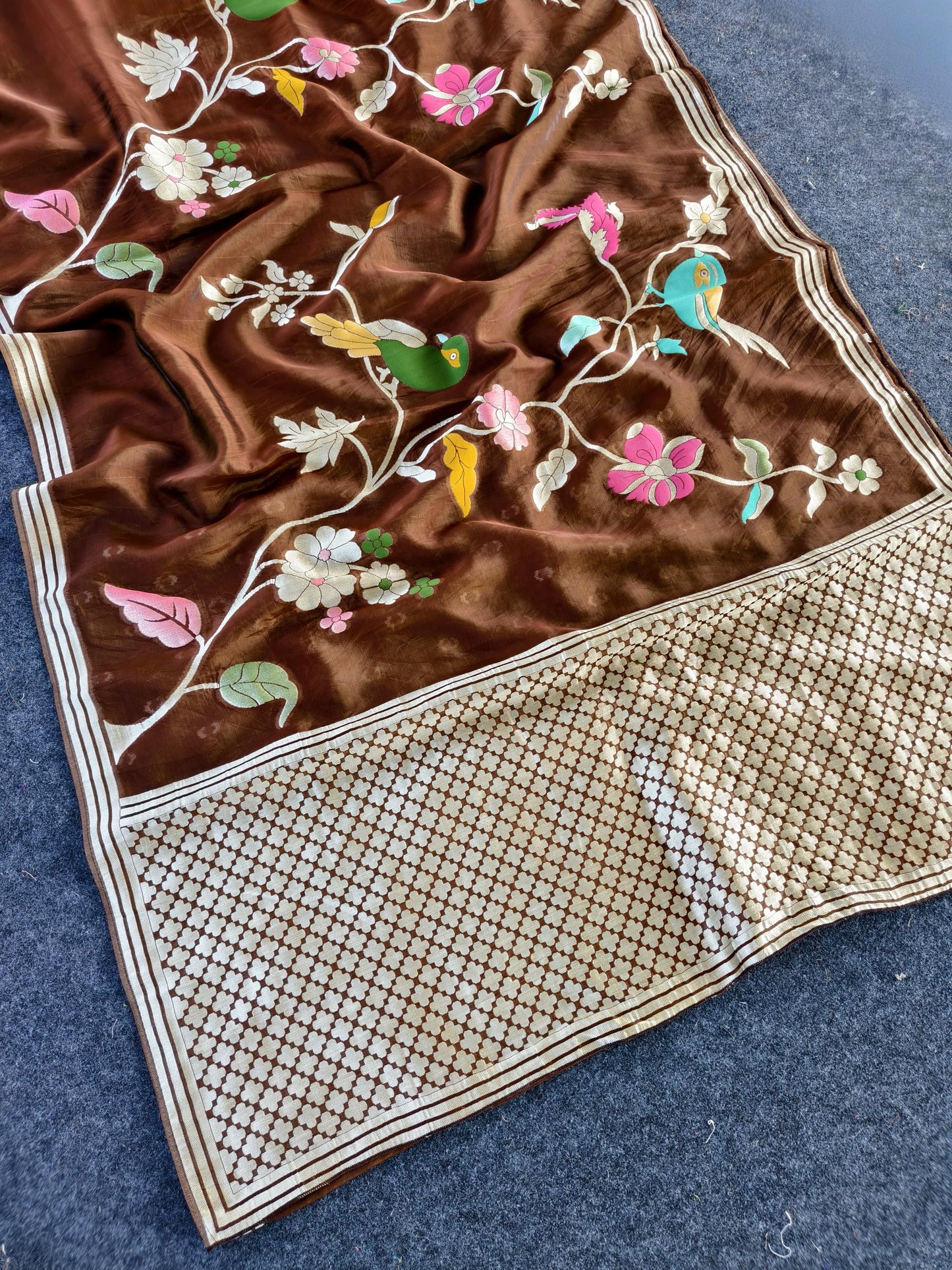 Paper silk Vintage vibe paper silk saree