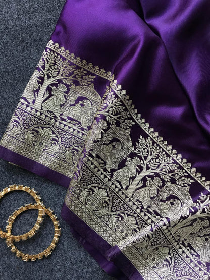 Premium Satin silk vintage Handloom’s saree