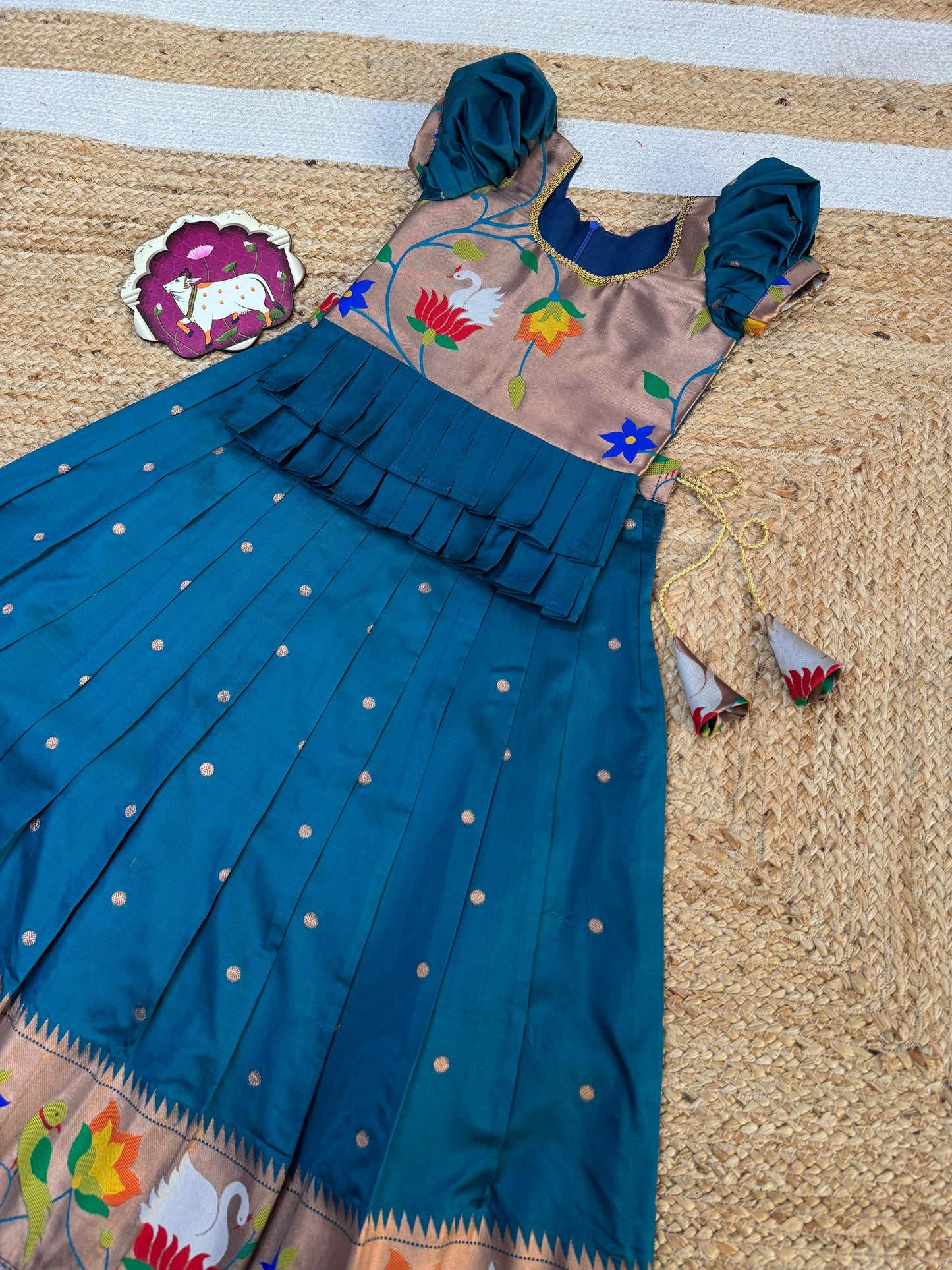Kids cute paithani temple wear sets