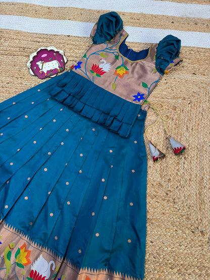 Kids cute paithani temple wear sets