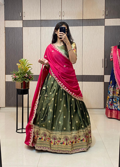 Paithani Lehenga with zari work
