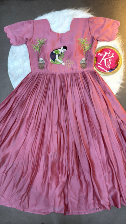 Sankranthi festival special  classic  thread work gowns