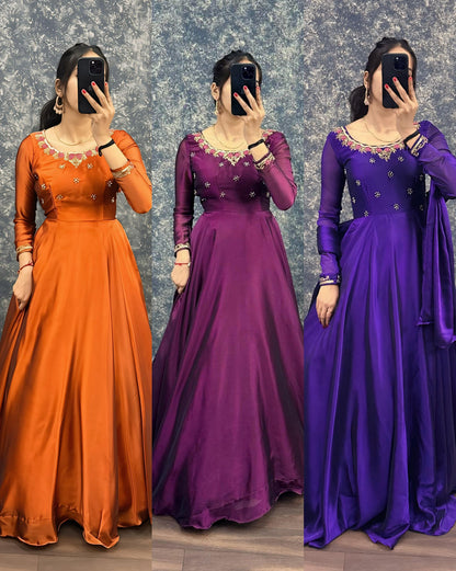 Rangoli classic work gowns