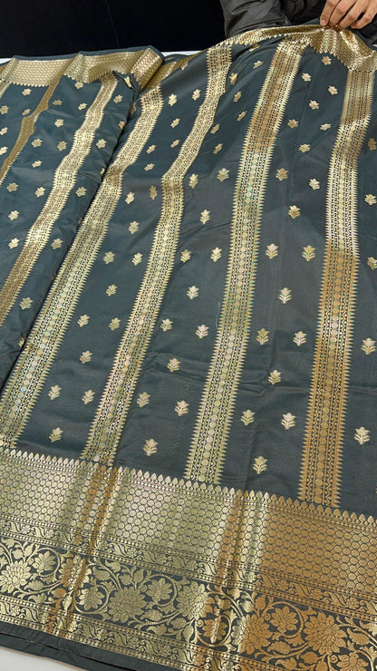 Semi Banarasi’s Katan silk weaving temple sarees