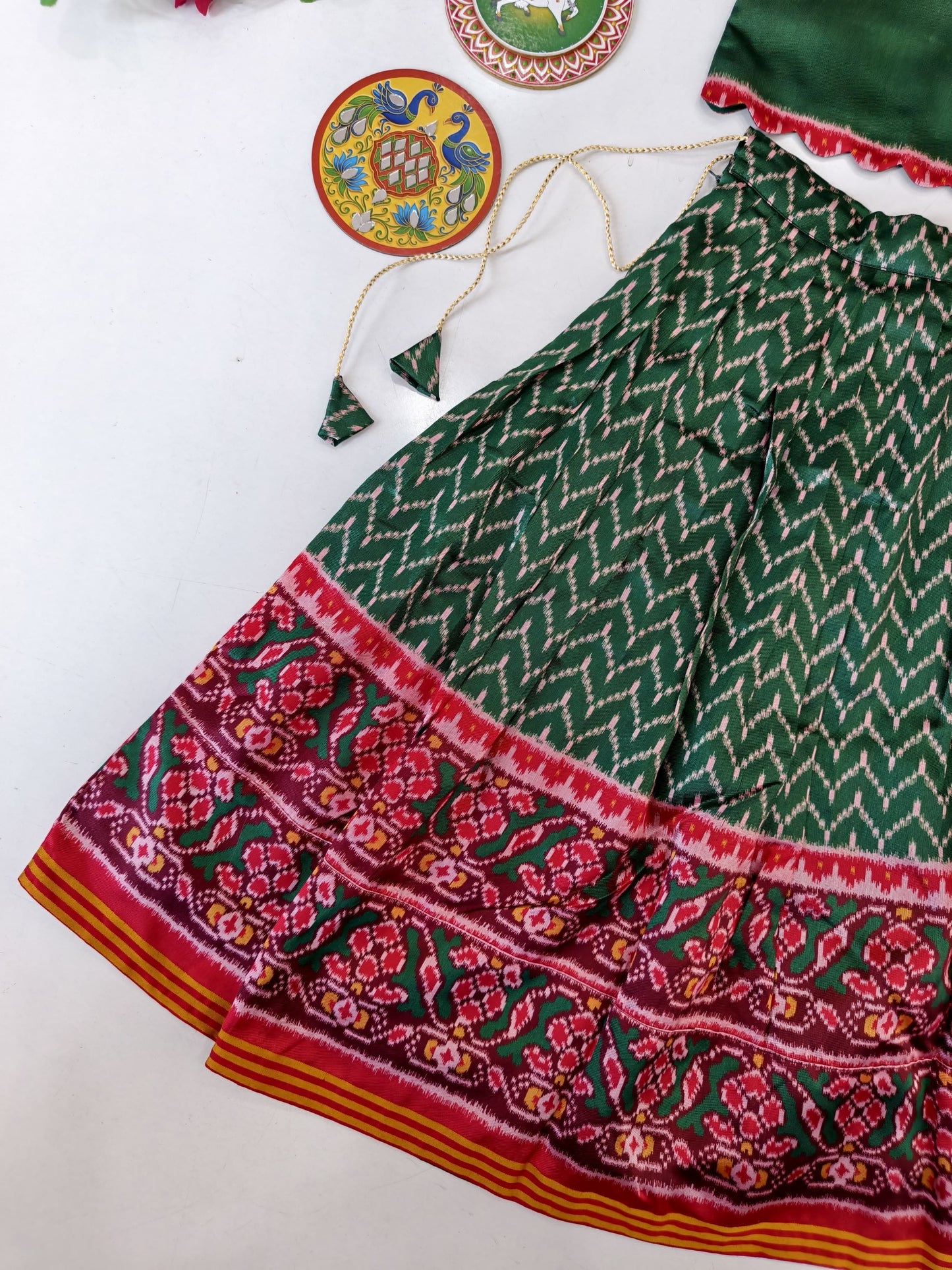 Patola silk blend cute kids skirts