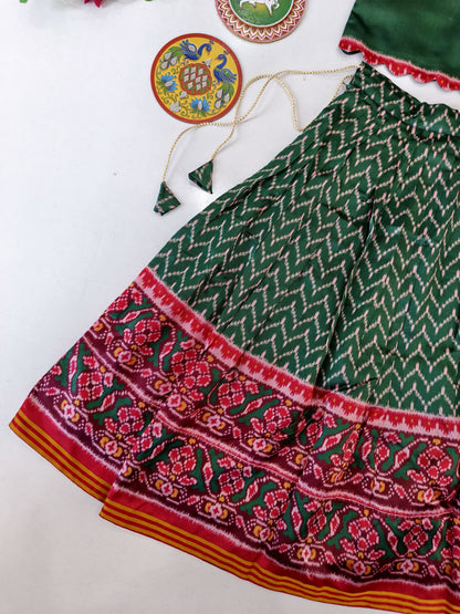 Patola silk blend cute kids skirts