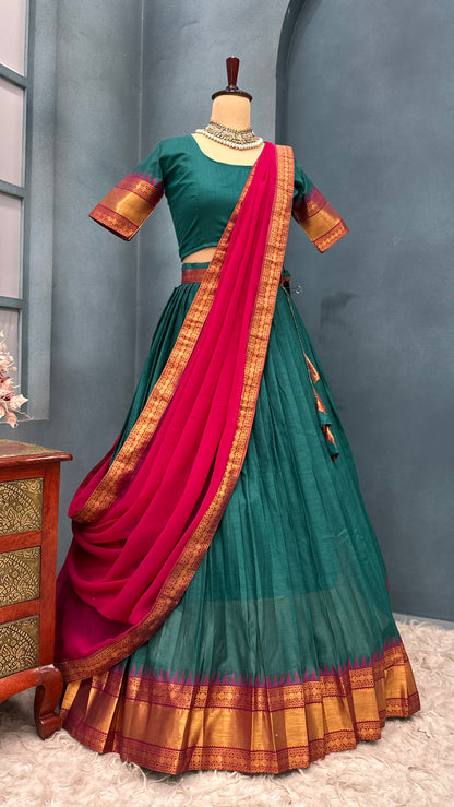 South cotton Jahnavi Kapoor inspired lehenga