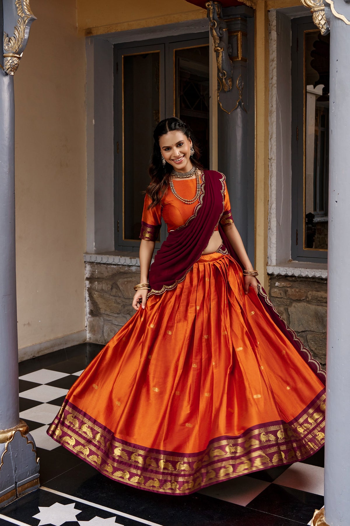 Tarika south india style designer lehenga