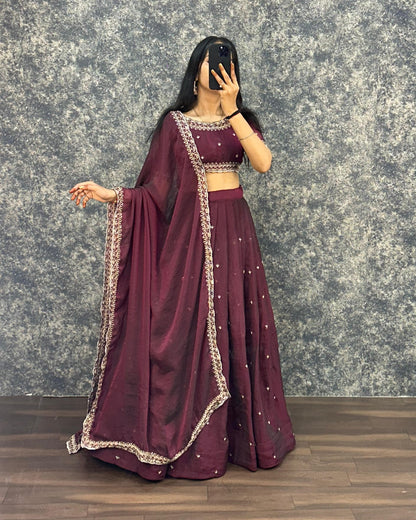 Sankranthi special Tisuue silk Lehengas