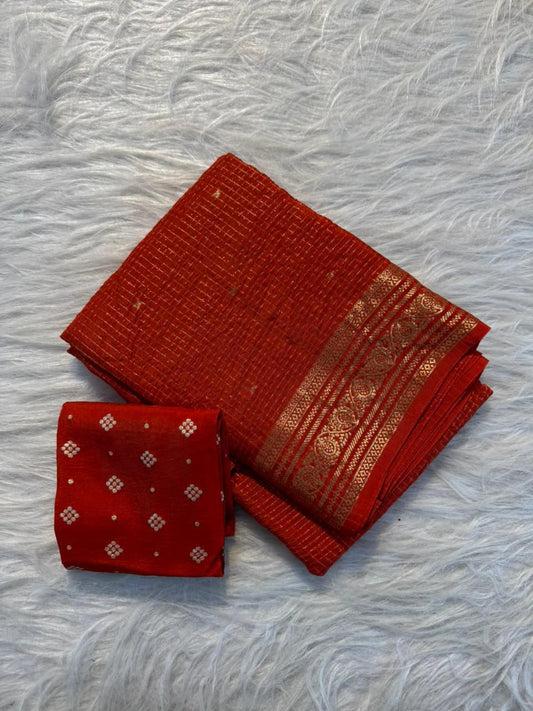 Trending Butta with Kanchipuram saree