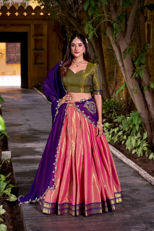 Celebrate your special moments in a Kanchipuram silk lehenga