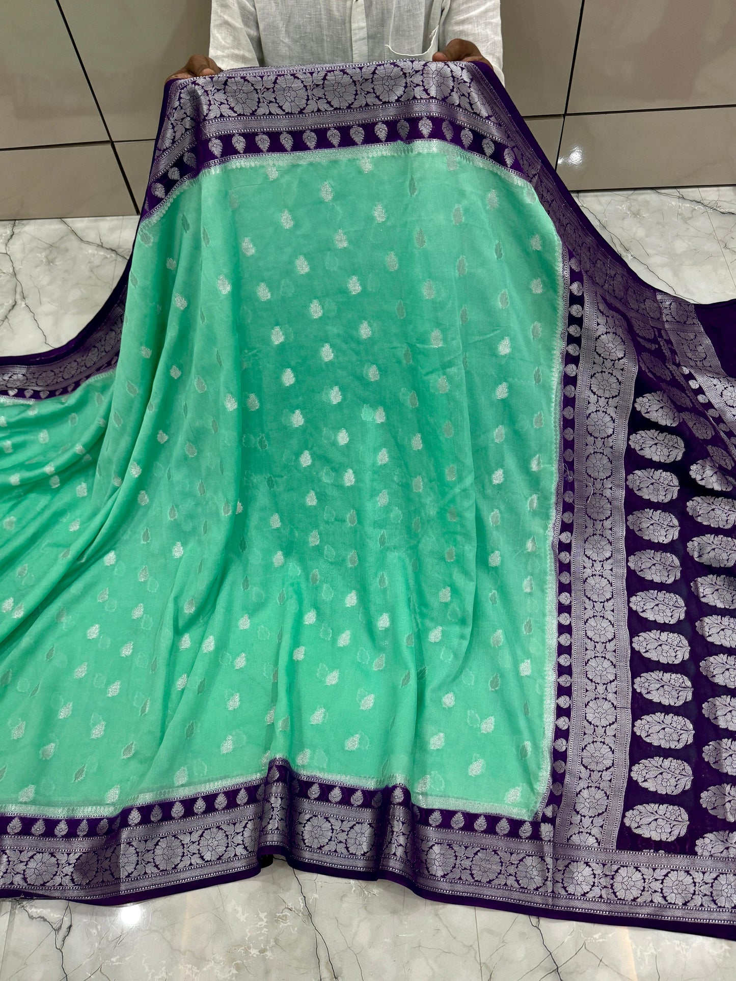 Banarasi Semi Georgette budget sarees