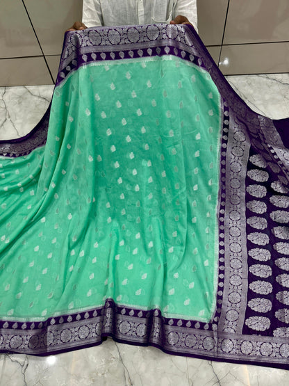 Banarasi Semi Georgette budget sarees