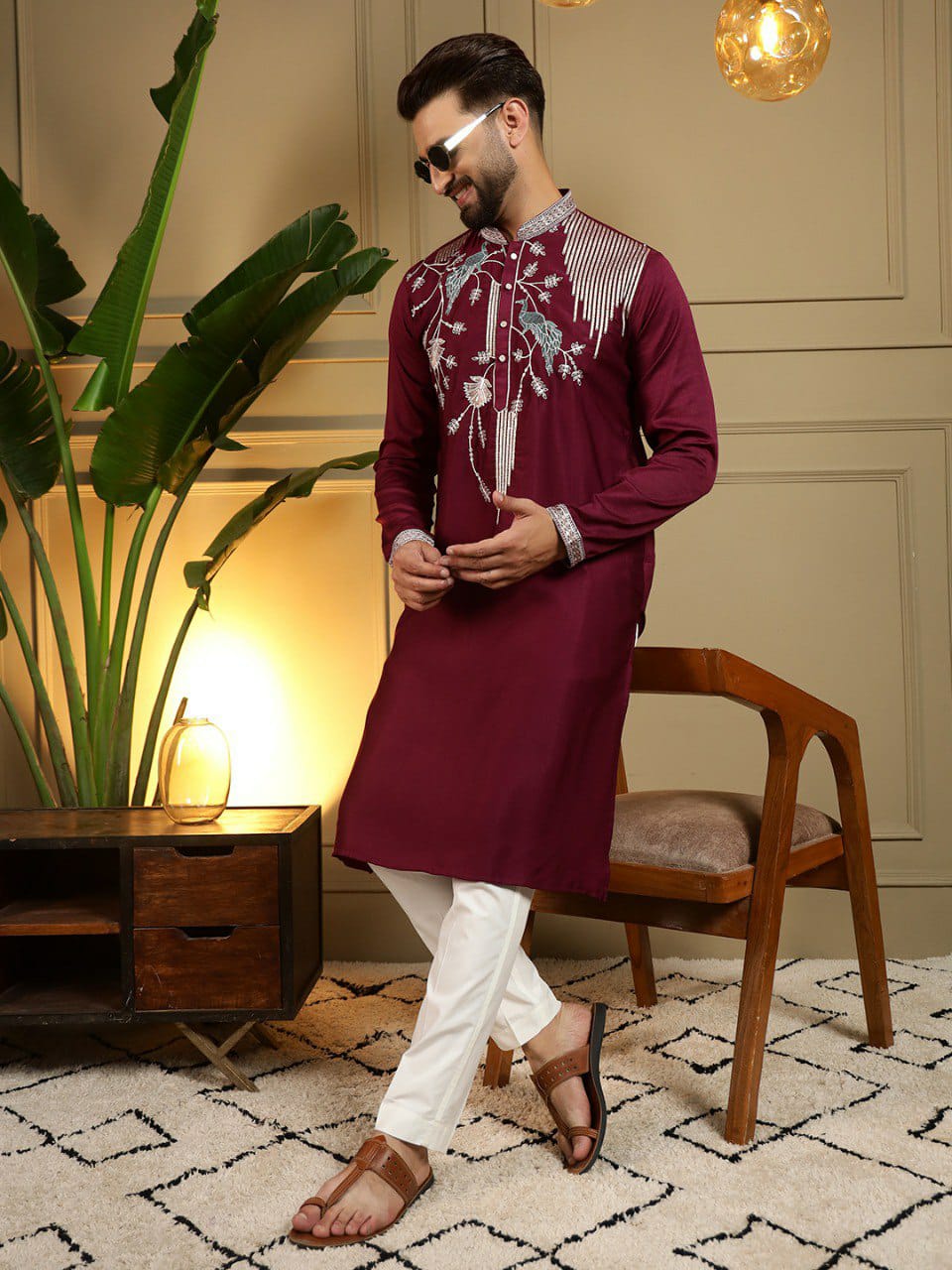 Gents work Embroidery kurta sets