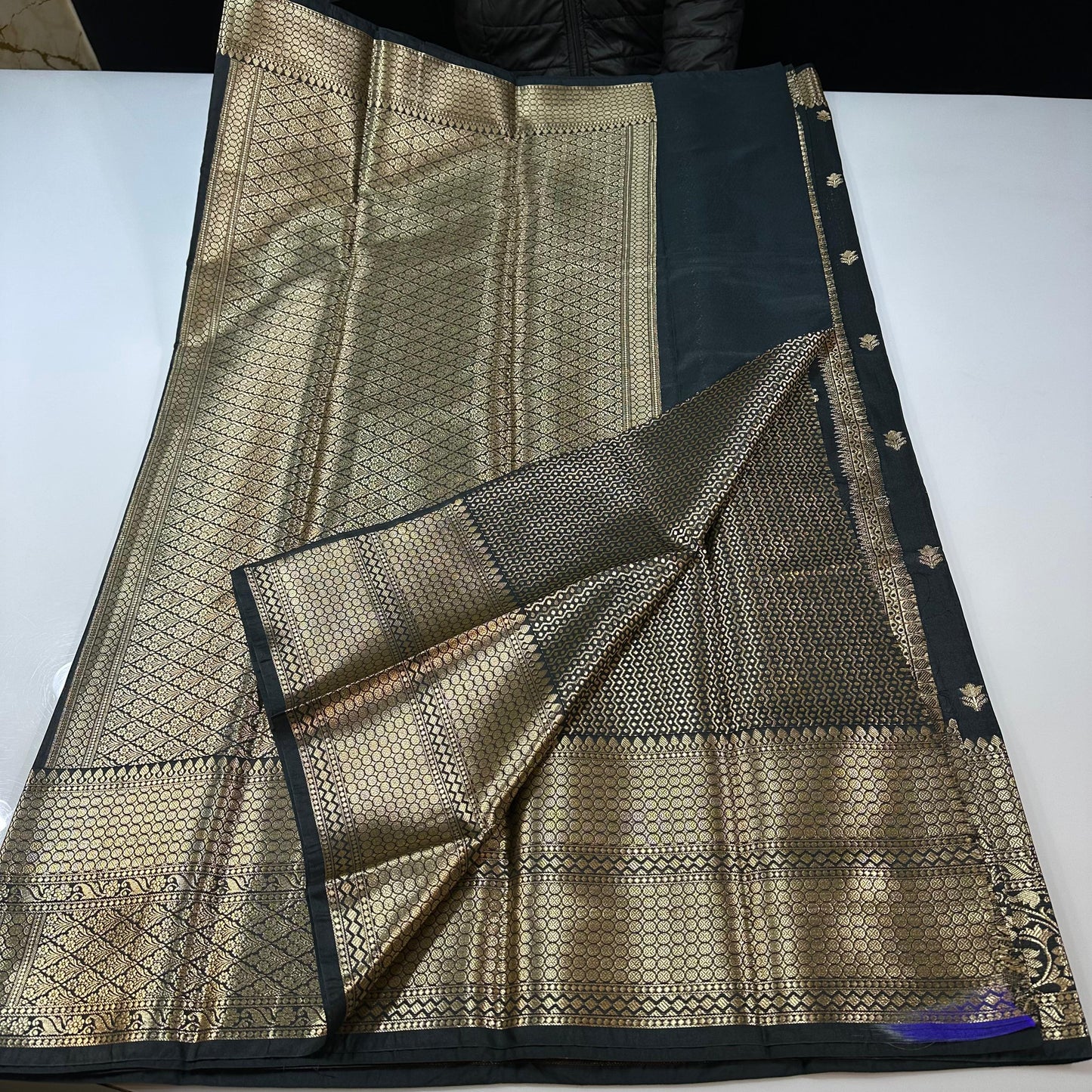 Semi Banarasi’s Katan silk weaving temple sarees