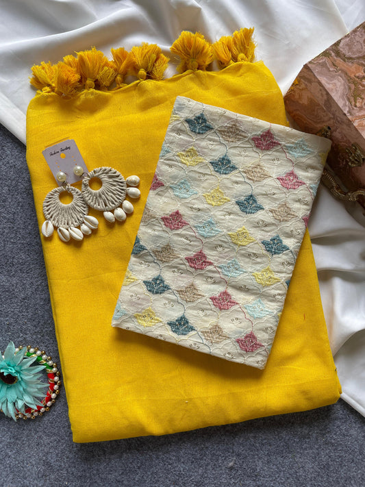 Budget Khadi cotton with beautiful work blouse