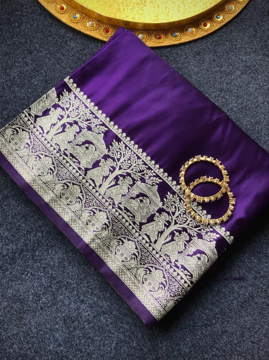Premium Satin silk vintage Handloom’s saree
