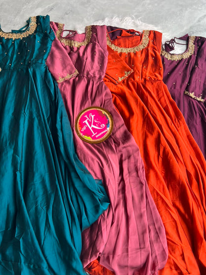 Rangoli silk festival traditional Gowns