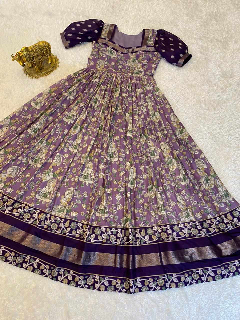 Mul cotton Kalakmari Gowns classic Insta