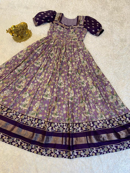 Mul cotton Kalakmari Gowns classic Insta