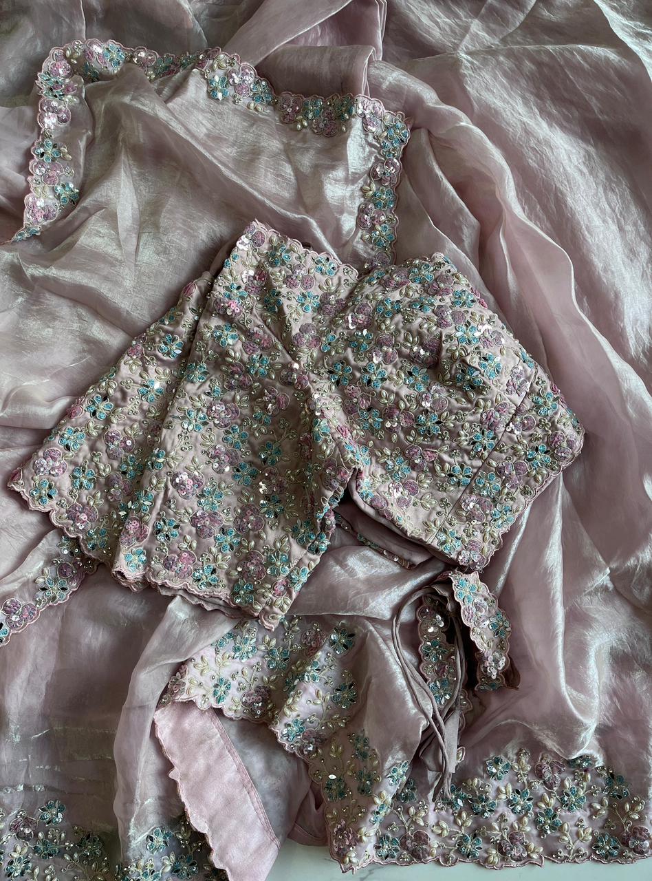 Luxe 1 min ready to wear saree with stitched blouse