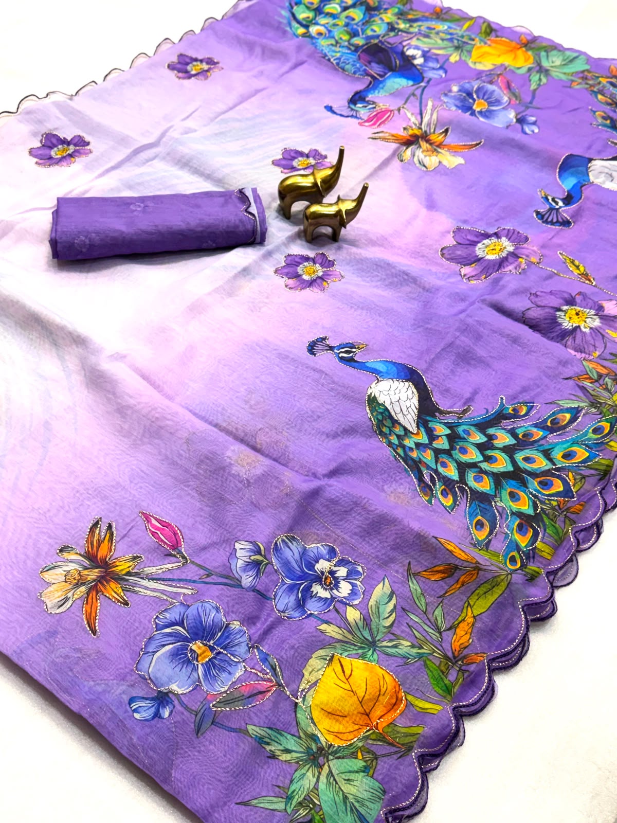 Budget soft Chanderi cotton digital sarees