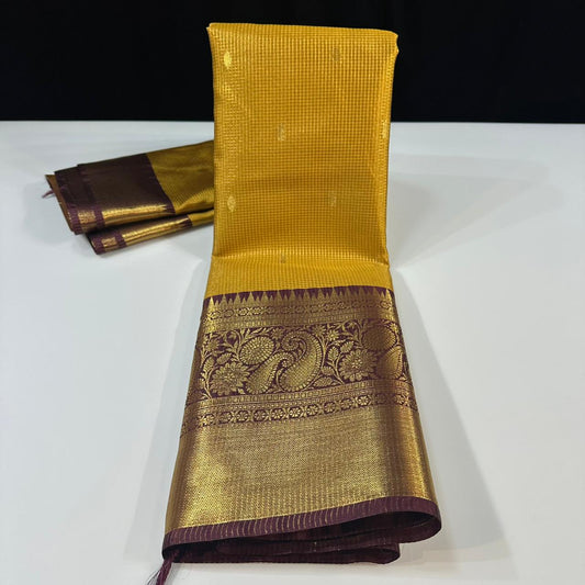 Viral vintage semi premium soft silk Gadwal saree