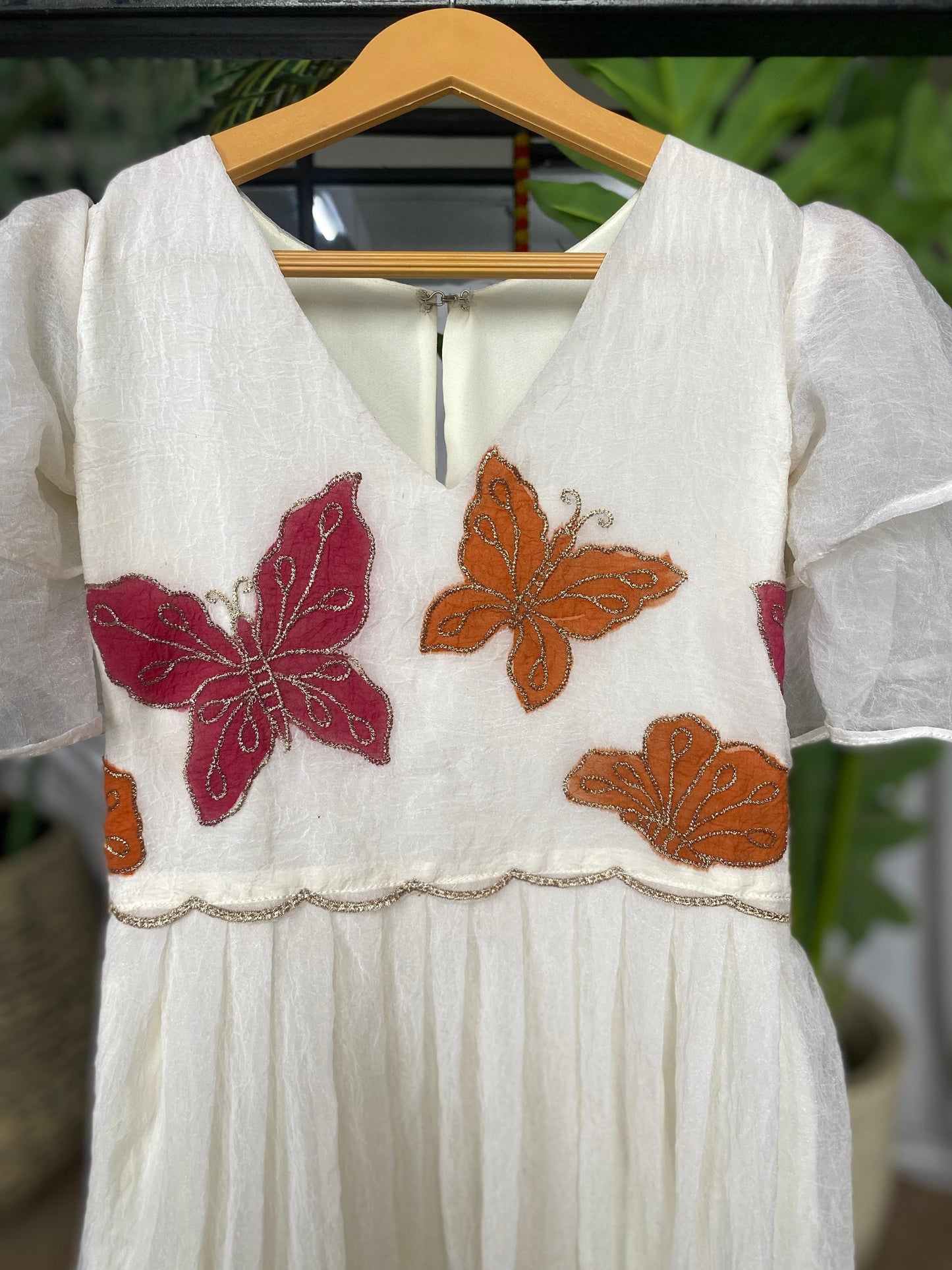 Kids White Dreamy butterfly gown ✨