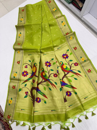 Tussar silk  Paithani Classic sarees