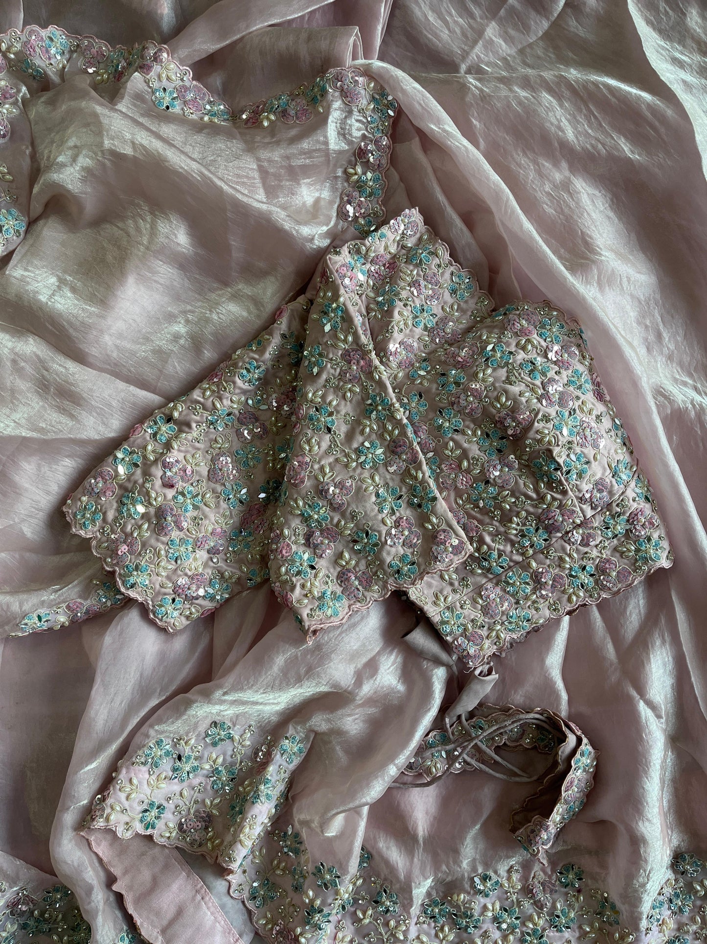 Luxe 1 min ready to wear saree with stitched blouse