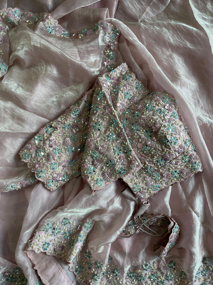 Luxe 1 min ready to wear saree with stitched blouse