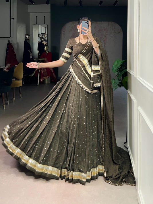 Sakhi – Chanderi Zari Weaving Lehenga Set