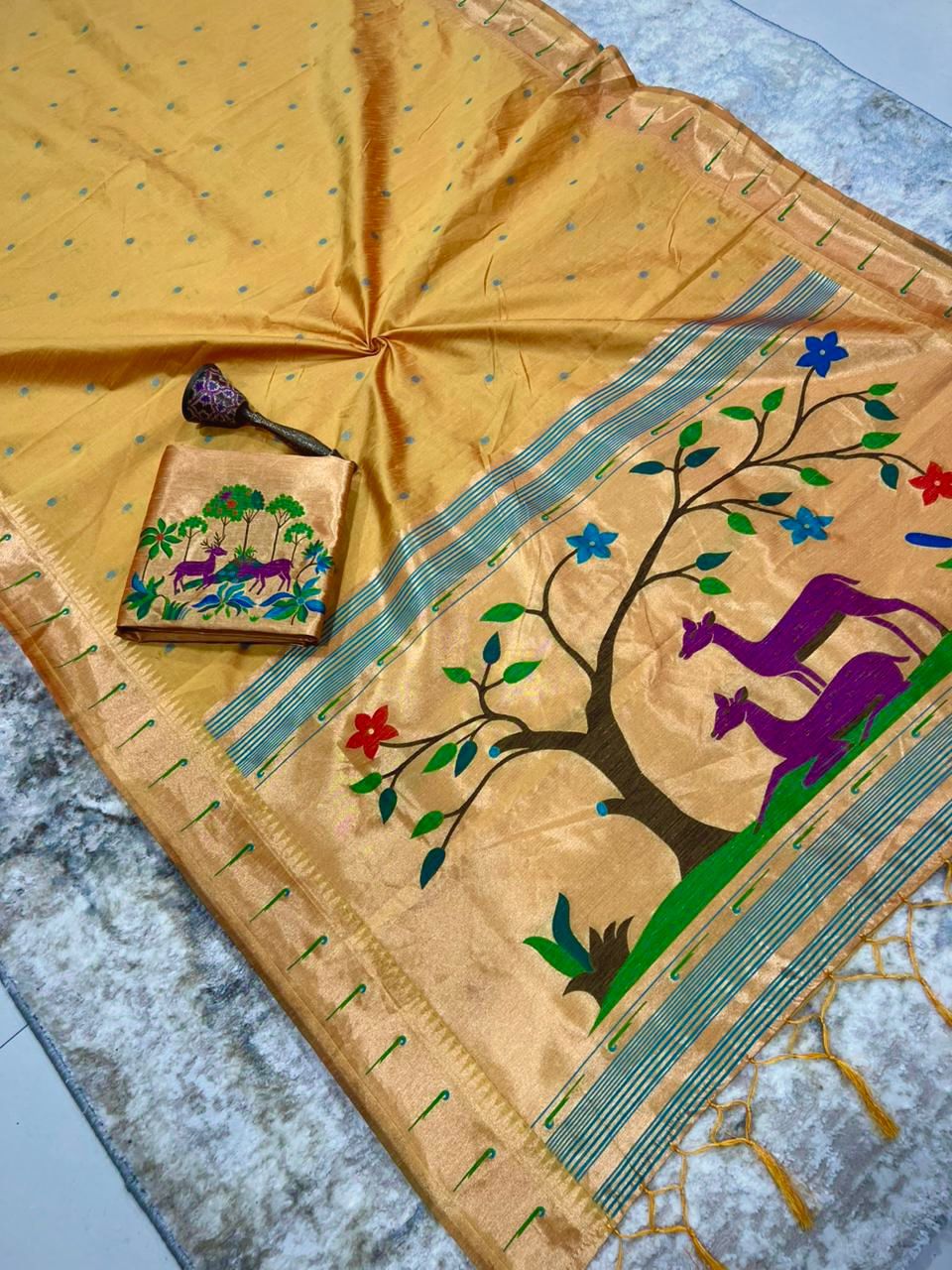Budget paithani rich zari classic sarees