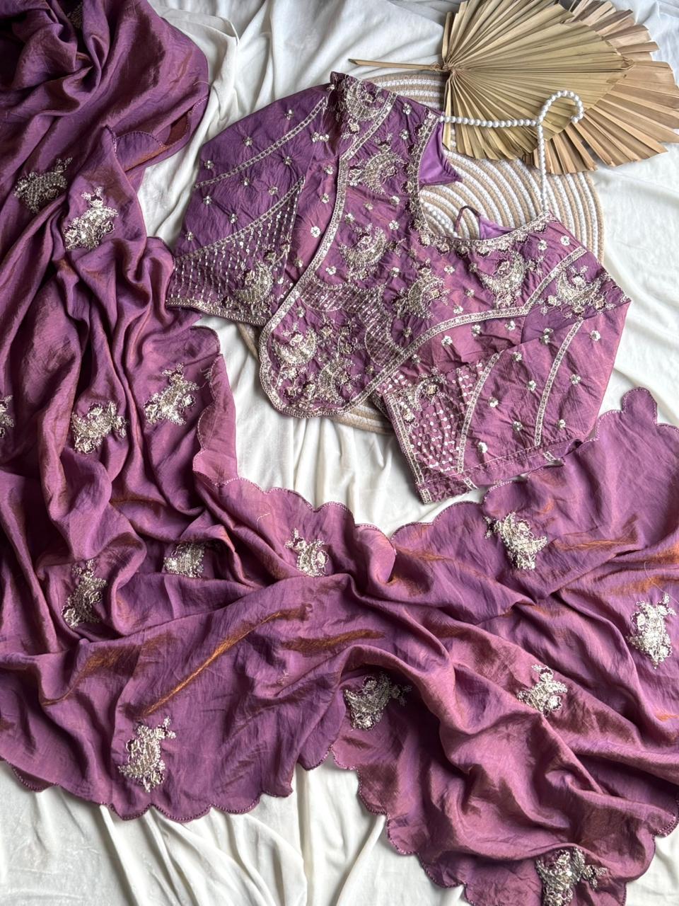 Sana Pro Silk with Masterpiece Coding Work with stitched blouse