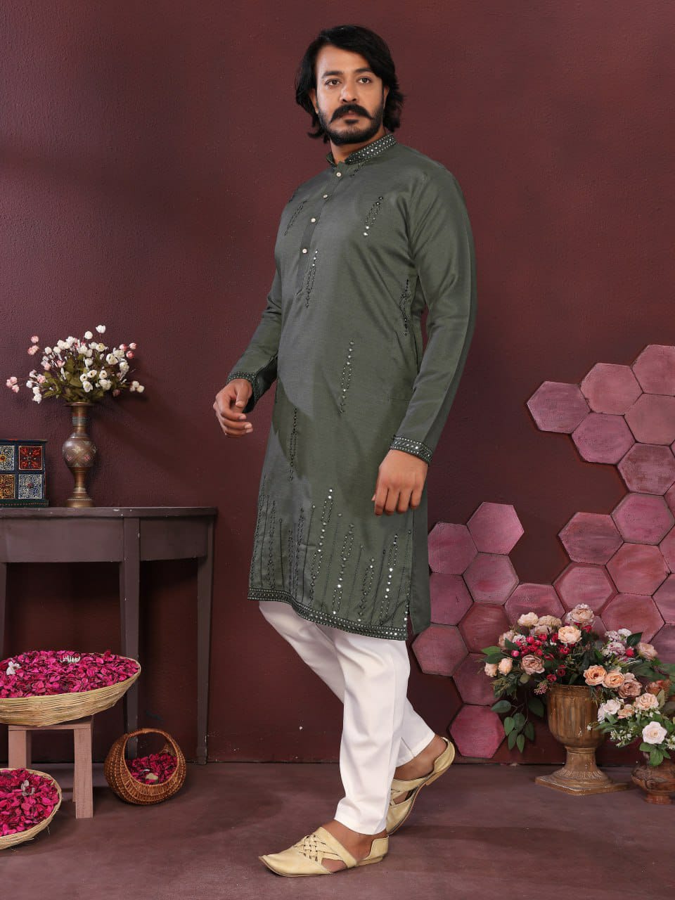 Smart Silk Gents kurta sets