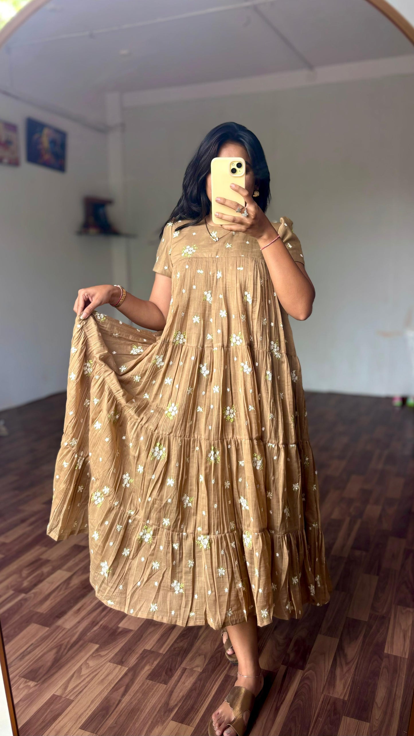 Cafe elegance Mul Chanderi gowns